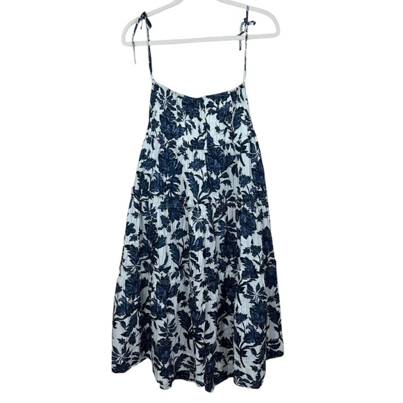 Super Natural By Secret Mission Ellie Blue Floral Tiered Skirt Size Large New - Picture 1 of 9